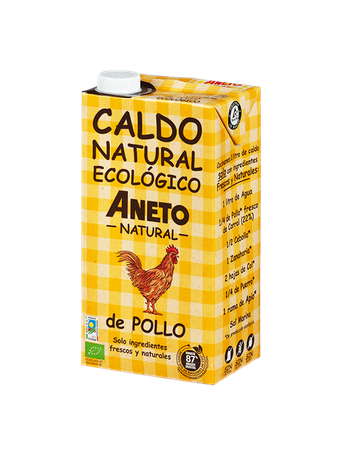 Bulion lichid de pui bio fără gluten 1 l - ANETO Natural
